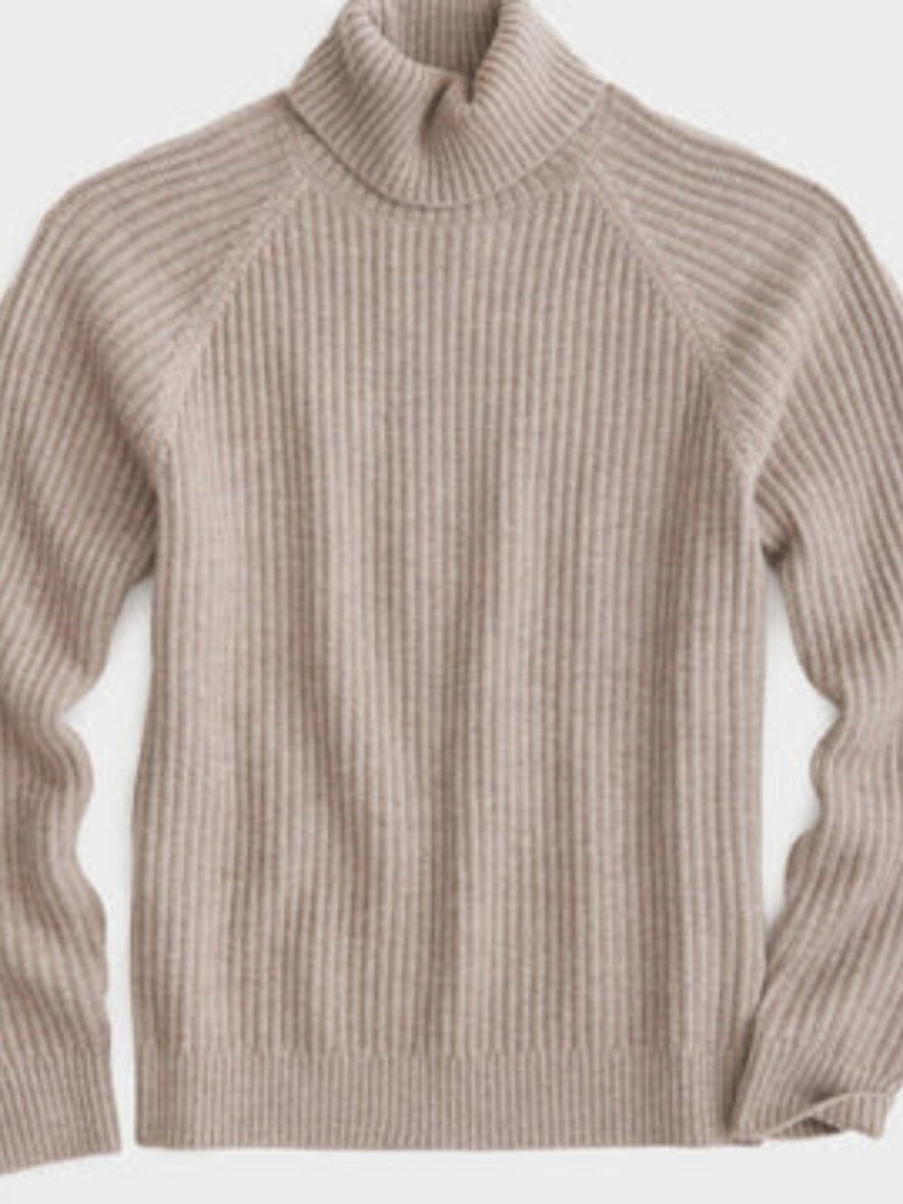 Todd Snyder Fisherman Stitch Ribbed Turtleneck Sweater — Desert Beige — Size Sma